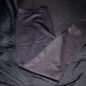 Sparkly black jeggings type pants